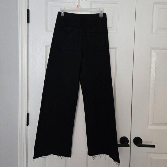 Miou Muse Black Straight Wide Leg Denim - Size Small - NWOT - Picture 4 of 9